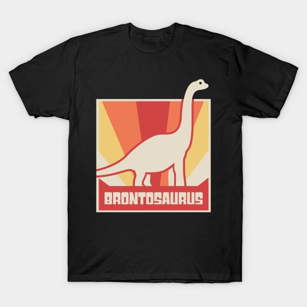 Vintage Long Neck Dinosaur Brontosaurus T-Shirt by MeatMan